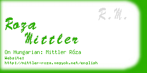 roza mittler business card